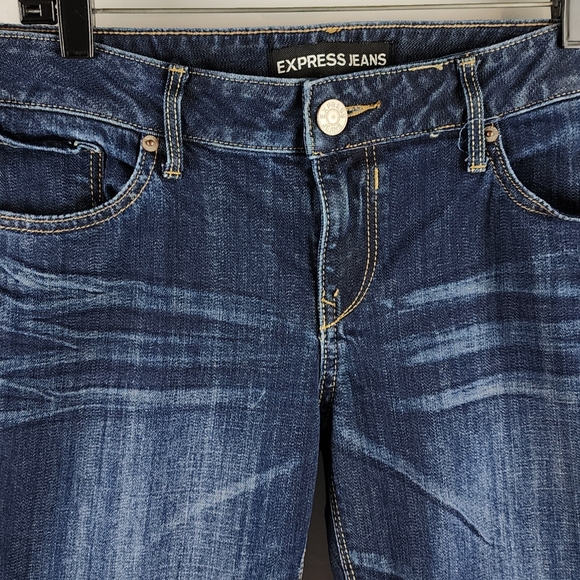 Express Jeans Womens 8L Stella Bootcut Low Rise Blue Pockets (30x34) - Picture 2 of 10